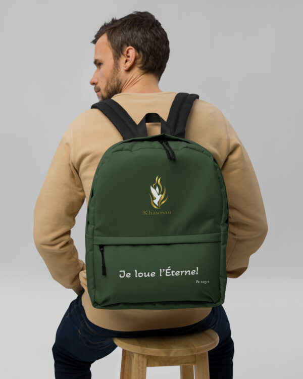 Sac à dos KHAWNAN, parole « Je loue l’Éternel ».