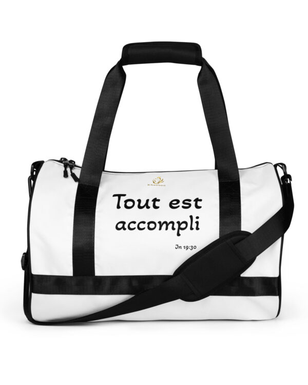 Sac de sport KHAWNAN, parole « Tout est accompli ».