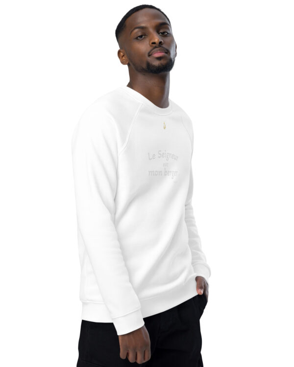 Sweatshirt écologique unisexe KHAWNAN, parole « Le Seigneur est mon berger ».