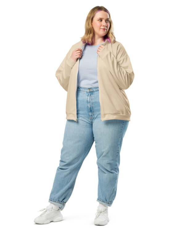 Veste bomber unisexe KHAWNAN, parole « Victorieux », vue de face.