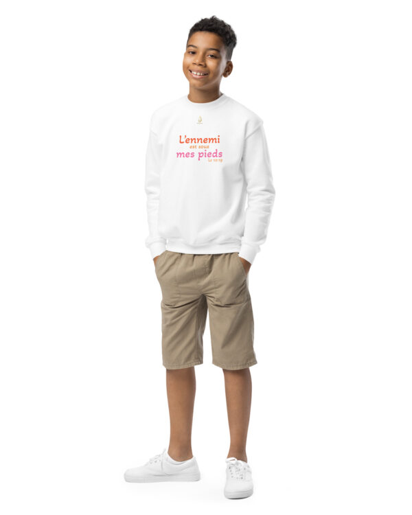 Sweat classique enfant « L’ennemi est sous mes pieds »