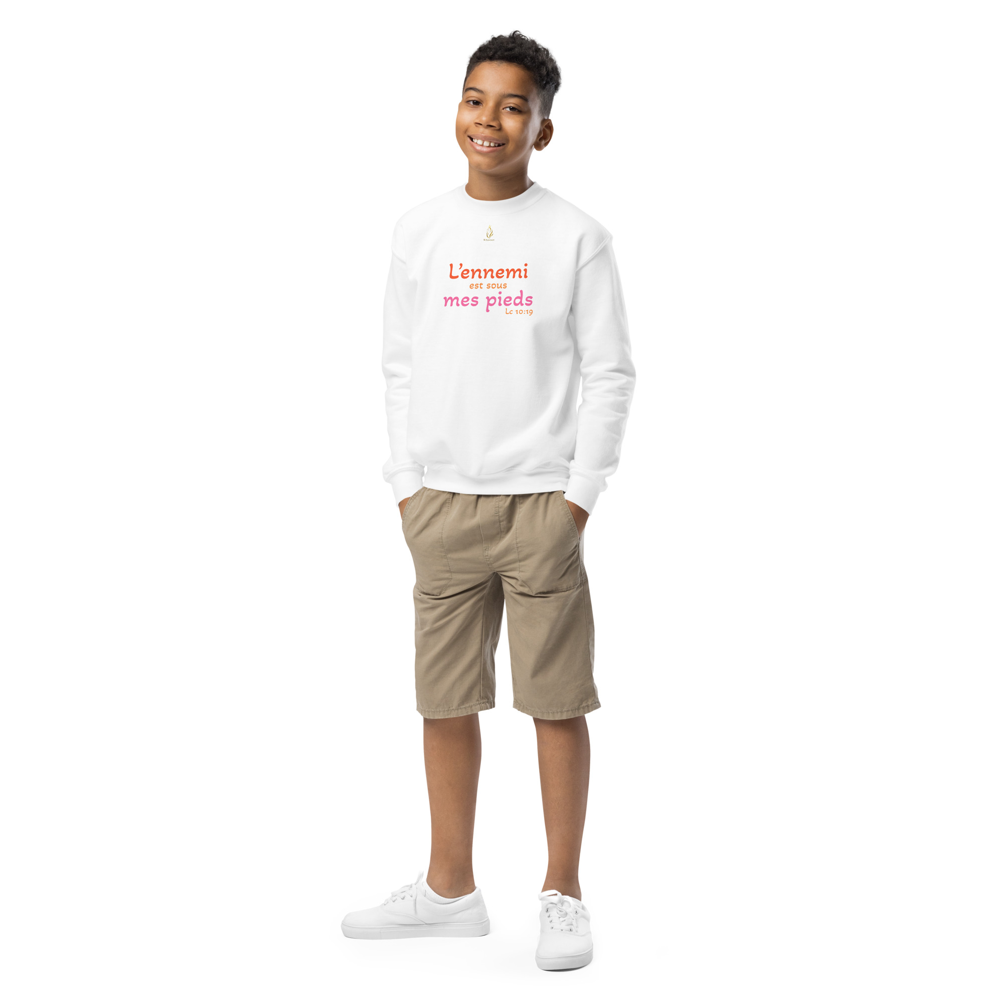 Sweat classique enfant « L’ennemi est sous mes pieds »