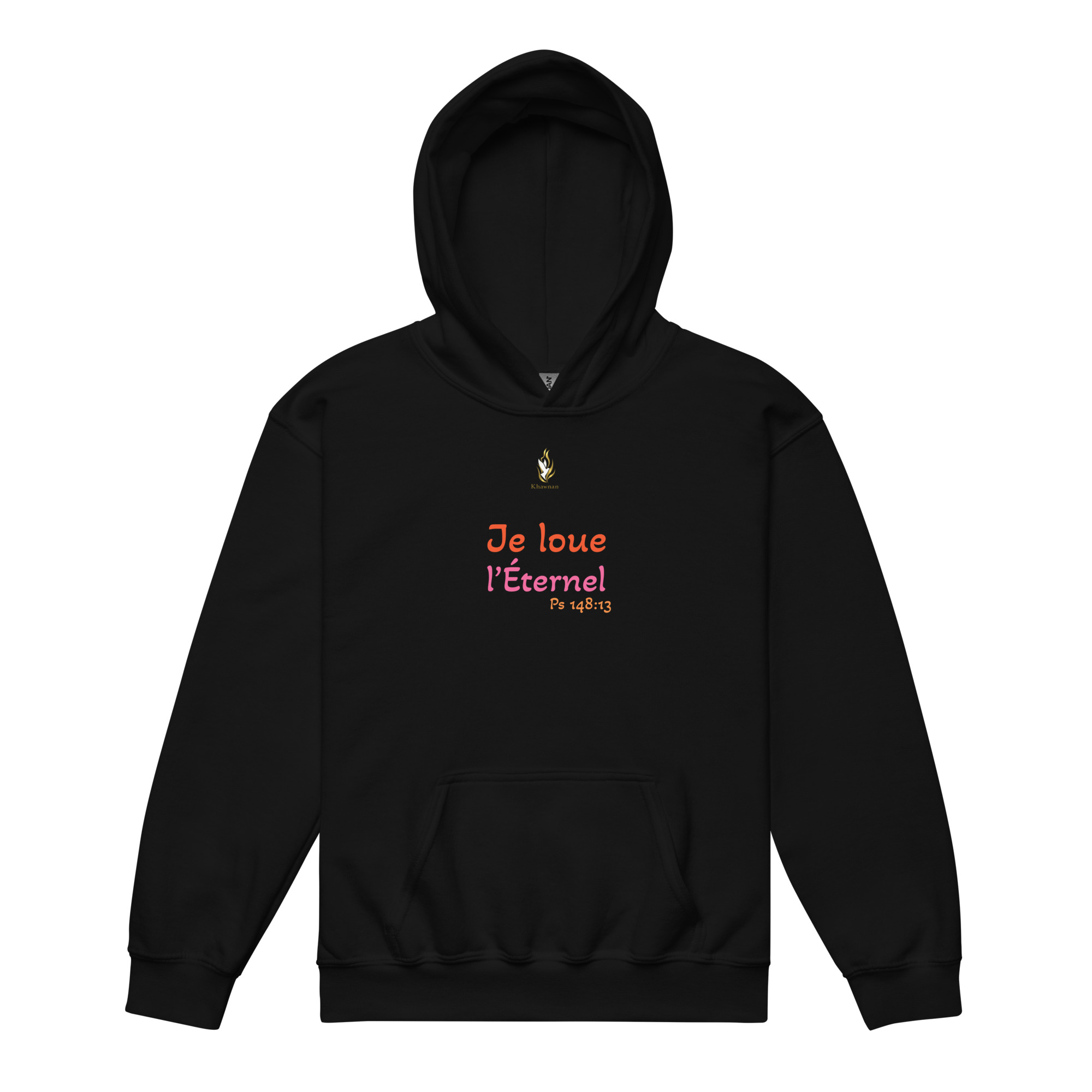 Sweat à capuche enfant « Je loue l’Éternel » | KHAWNAN – Image 2