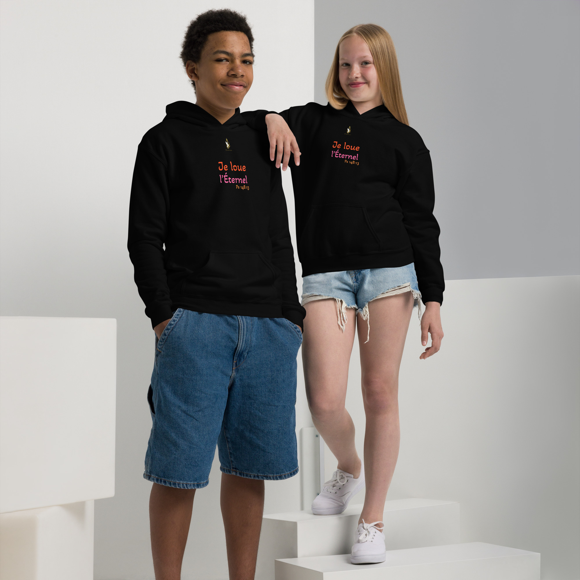 Sweat à capuche enfant « Je loue l’Éternel » | KHAWNAN – Image 6