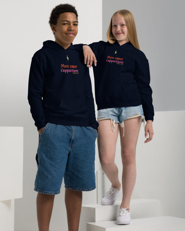 Sweat à capuche enfant « Mon cœur t’appartient »