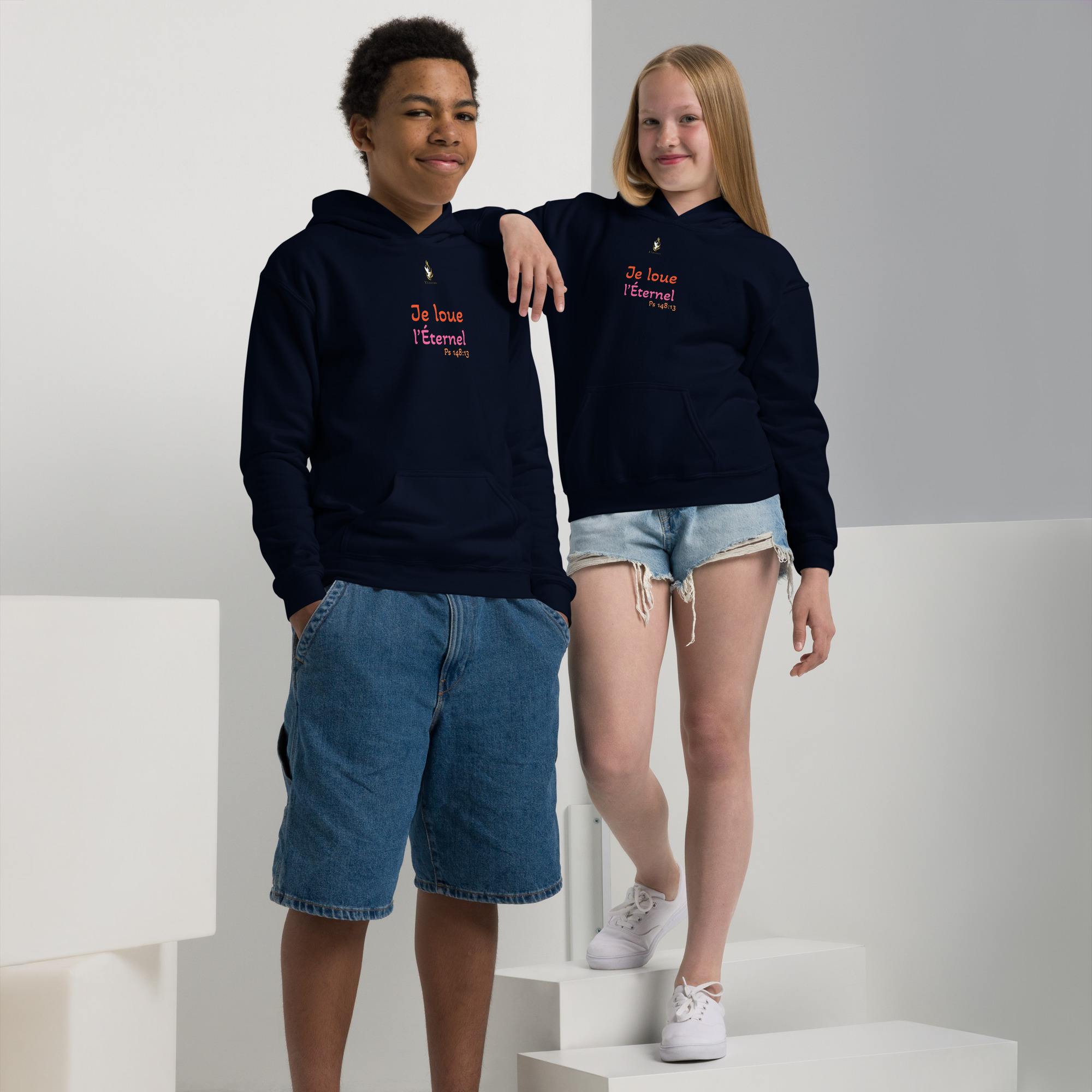 Sweat à capuche enfant « Je loue l’Éternel » | KHAWNAN – Image 7