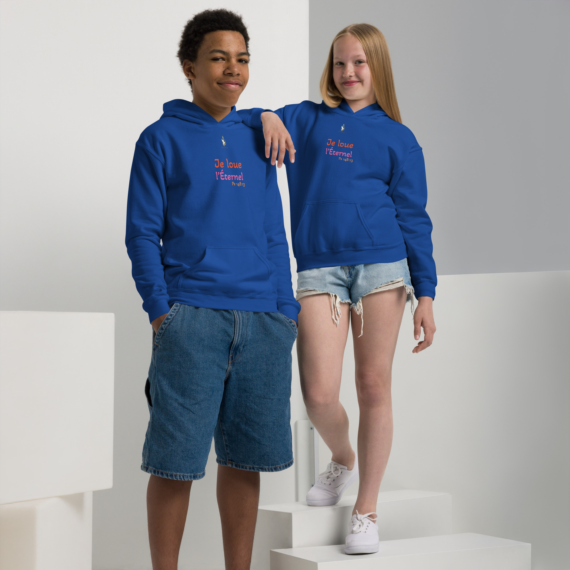 Sweat à capuche enfant « Je loue l’Éternel » | KHAWNAN – Image 8