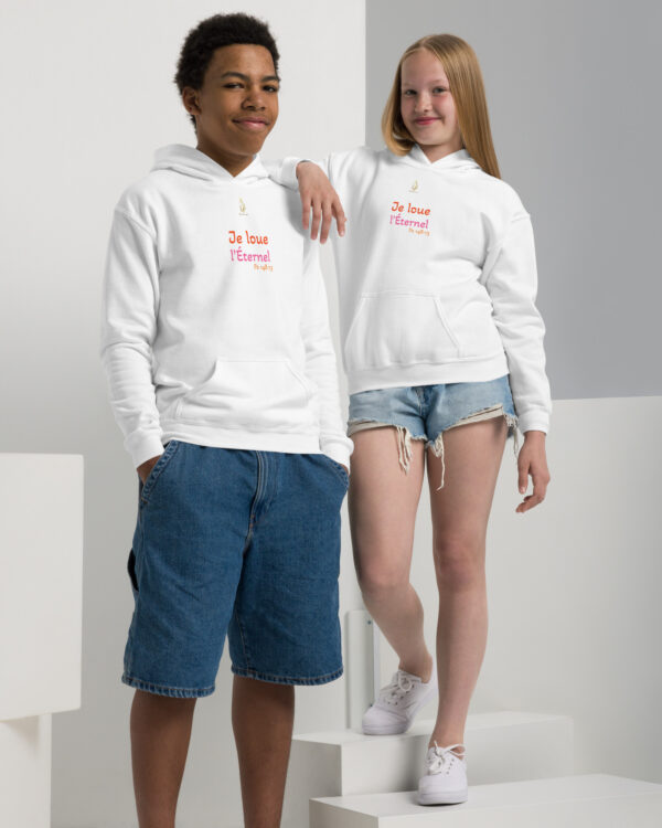 Sweat à capuche enfant « Je loue l’Éternel »