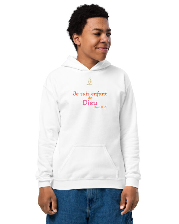 Sweat à capuche enfant « Je suis enfant de Dieu »